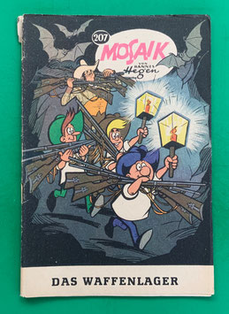 Original Mosaik der Digedags Nr. 207 Das Waffenlager Februar 1974 Amerika-Serie original & vollständig