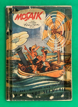 Original Mosaik der Digedags Nr. 8 Die rasende Seemühle Juli 1957 Orient-Südsee-Serie