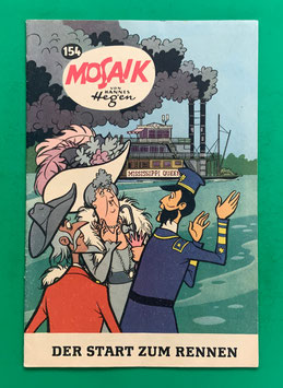 Original Mosaik der Digedags Nr. 154 Der Start zum Rennen September 1969 Amerika-Serie