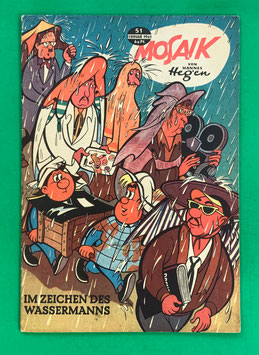 Original Mosaik der Digedags Nr. 51 Im Zeichen des Wassermanns Februar 1961 Weltraum-Serie