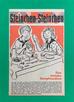 Original Mosaik Digedags Beilage Nr. 64 Eine einfache Dampfmaschine März 1962 Kioskzustand