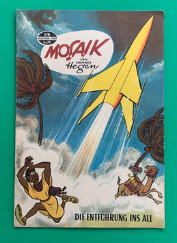 Original Mosaik der Digedags Nr. 25 Die Entführung ins All Dezember 1958 Weltraum-Serie