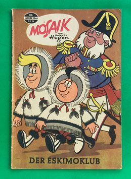 Original Mosaik der Digedags Nr. 86 Der Eskimoklub Januar 1964 Erfinder-Serie