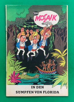 Original Mosaik der Digedags Nr. 209 In den Sümpfen von Florida April 1974 Amerika-Serie original & vollständig