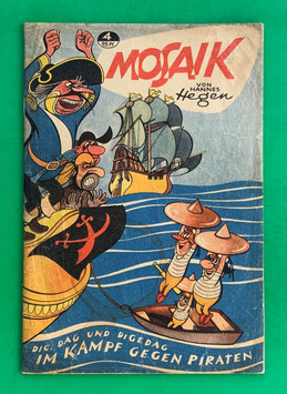 Original Mosaik der Digedags Nr. 4 Im Kampf gegen Piraten September 1956 Orient-Südsee-Serie
