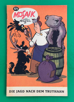 Original Mosaik der Digedags Nr. 171 Die Jagd nach dem Truthahn Februar 1971 Amerika-Serie exzellenter Zustand mit Abostempel