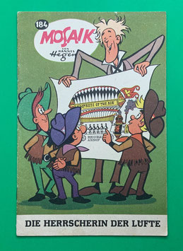 Original Mosaik der Digedags Nr. 184 Die Herrscherin der Lüfte März 1972 Amerika-Serie