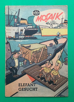 Original Mosaik der Digedags Nr. 43 Elefant gesucht Juni 1960 Weltraum-Serie