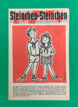 Original Mosaik Digedags Beilage Nr. 63 Die Freunde des Bergmanns Februar 1962