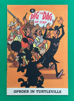 Original Mosaik Digedags Exportheft Holland holländisch Dig en Dag op stap Buchstabe C zweite Staffel Nr. 180 Oproer in Turtleville November 1971 Amerika-Serie