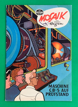 Original Mosaik Digedags Exportheft Nr. 37 Maschine CB-5 auf Prüfstand Dezember 1959 Weltraum-Serie Luftfahrt-Kapitel