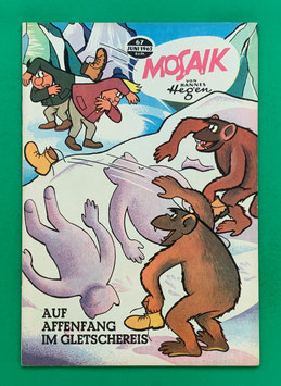 Original Mosaik Digedags Nr. 67 Auf Affenfang im Gletschereis Juni 1962 Weltraum-Serie
