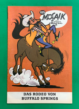 Original Mosaik der Digedags Schwarzdruck schwarze Serie Nummer 185 auf Exportpapier