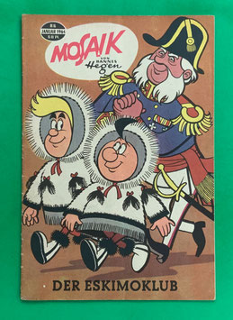 Original Mosaik der Digedags Nr. 86 Der Eskimoklub Januar 1964 Erfinder-Serie