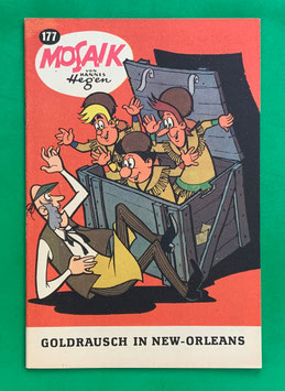 Original Mosaik der Digedags Nr. 177 Goldrausch in New Orleans August 1971 Amerika-Serie