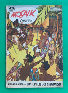 Original Mosaik der Digedags Nr. 9 Das Urteil des Singongo August 1957 Orient-Südsee-Serie