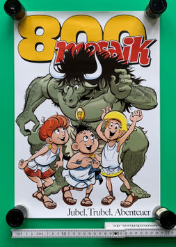 Mosaik Abrafaxe Poster zum 800. Heft "Jubel, Trubel, Abenteuer" Cover von Hai Hoang Luu