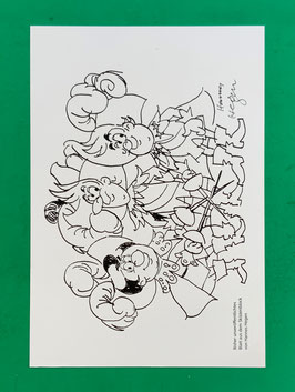 Mosaik Digedags originale Beilage aus Reprintmappe 18 unveröffentlichte Skizze neuwertiger Zustand