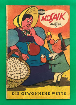 Original Mosaik der Digedags Nr. 81 Die gewonnene Wette August 1963 Erfinder-Serie