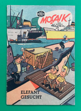 Original Mosaik der Digedags Nr. 43 Elefant gesucht Juni 1960 Weltraum-Serie