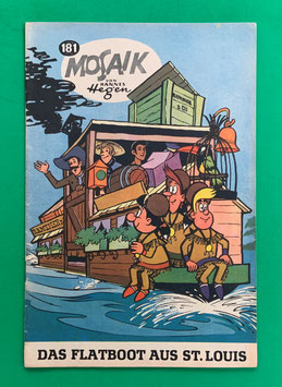 Original Mosaik Digedags Schwarzdruck schwarze Serie Nr. 181 Das Flatboot aus St. Louis Dezember 1971