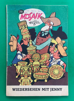 Original Mosaik der Digedags Nr. 211 Wiedersehen mit Jenny Juni 1974 Amerika-Serie original & vollständig