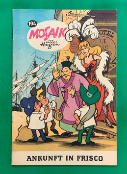 Original Mosaik der Digedags Nr. 194 Ankunft in Frisco Januar 1973 Amerika-Serie
