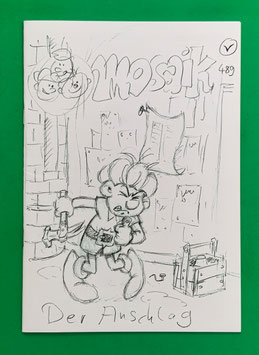 Mosaik Abrafaxe Nr. 489 September 2016 Variant Variantheft schwarz-weiß s/w zur Mosaikbörse in Wolfen 2016