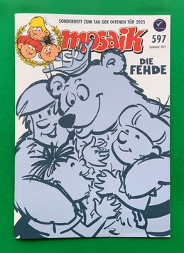 Mosaik Abrafaxe Nr. 597 September 2025 Variant Variantheft schwarz-weiß s/w Tag der offenen Tür 2025