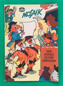 Original Mosaik der Digedags Nr. 55 Der König sucht Erfinder Juni 1961 Erfinder-Serie