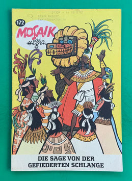 Original Mosaik der Digedags Nr. 172 Die Sage von der gefiederten Schlange März 1971 Amerika-Serie exzellenter Zustand mit Abostempel