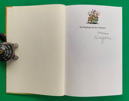 Original Mosaik Digedags Buch Amerika-Serie Band 3 Die Digedags bei den Indianern 1. Auflage 1975 mit original Autogramm von Hannes Hegen in wunderschönem Zustand
