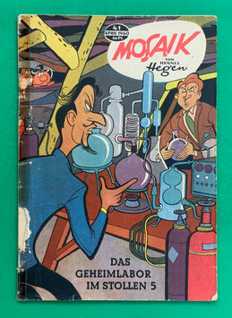 Original Mosaik der Digedags Nr. 41 Das Geheimlabor im Stollen 5 April 1960 Weltraum-Serie