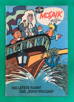 Original Mosaik der Digedags Nr. 60 Die letzte Fahrt des „King William“ November 1961 Erfinder-Serie