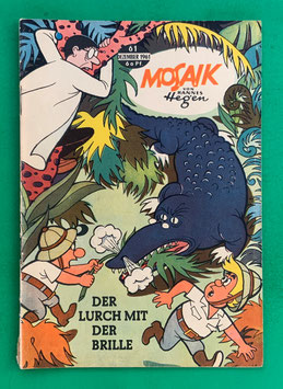 Original Mosaik der Digedags Nr. 61 Der Lurch mit der Brille Dezember 1961 Weltraum-Serie