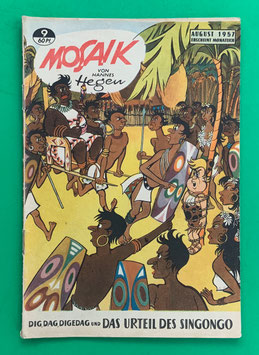 Original Mosaik der Digedags Nr. 9 Das Urteil des Singongo August 1957 Orient-Südsee-Serie