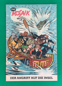 Original Mosaik der Digedags Nr. 190 Der Angriff auf die Insel September 1972 Amerika-Serie