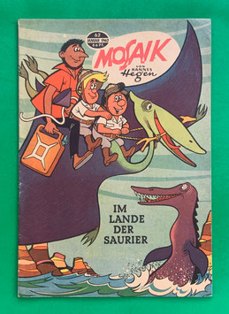 Original Mosaik der Digedags Nr. 62 Im Lande der Saurier Januar 1962 Weltraum-Serie