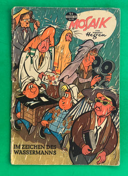 Original Mosaik der Digedags Nr. 51 Im Zeichen des Wassermanns Februar 1961 Weltraum-Serie