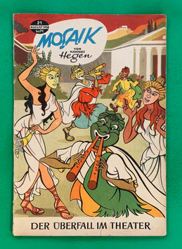Original Mosaik der Digedags Nr. 21 Der Überfall im Theater August 1958 Römer-Serie