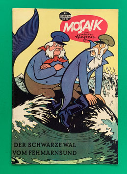 Original Mosaik der Digedags Nr. 85 Der schwarze Wal vom Fehmarnsund Dezember 1963 Erfinder-Serie