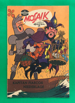 Original Mosaik der Digedags Nr. 96 Kapitän Fiascos Niederlage November 1964 Runkel-Serie