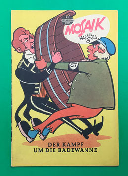 Original Mosaik der Digedags Nr. 82 Der Kampf um die Badewanne September 1963 Erfinder-Serie