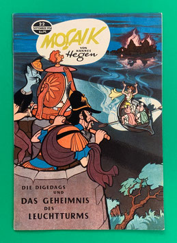 Original Mosaik Digedags Nr. 22 Geheimnis des Leuchtturms September 1958 Römer-Serie