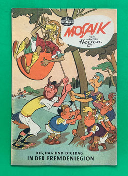 Original Mosaik der Digedags Nr. 20 In der Fremdenlegion Juli 1958 Römer-Serie