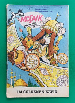 Original Mosaik der Digedags Nr. 218 Im goldenen Käfig Januar 1975 Orient-Serie original & vollständig