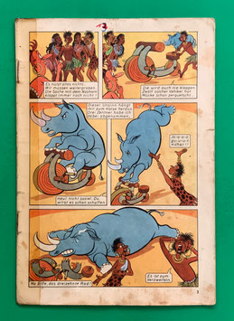 Original Mosaik Digedags Exportheft Nr. 13 Im Wirbel des Tornados Dezember 1957 Römer-Serie Zirkus-Kapitel (Fragment ohne Umschlag)