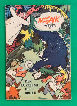 Original Mosaik der Digedags Nr. 61 Der Lurch mit der Brille Dezember 1961 Weltraum-Serie