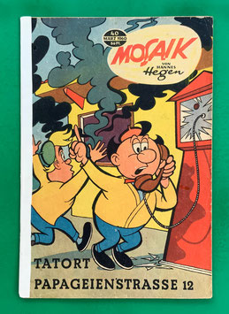 Original Mosaik der Digedags Nr. 40 Tatort Papageienstraße 12 März 1960 Weltraum-Serie