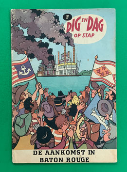 Original Mosaik Digedags Exportheft Holland holländisch Dig en Dag op stap Buchstabe F Nr. 157 Aankomst in Baton Rouge  Dezember 1969 Amerika-Serie